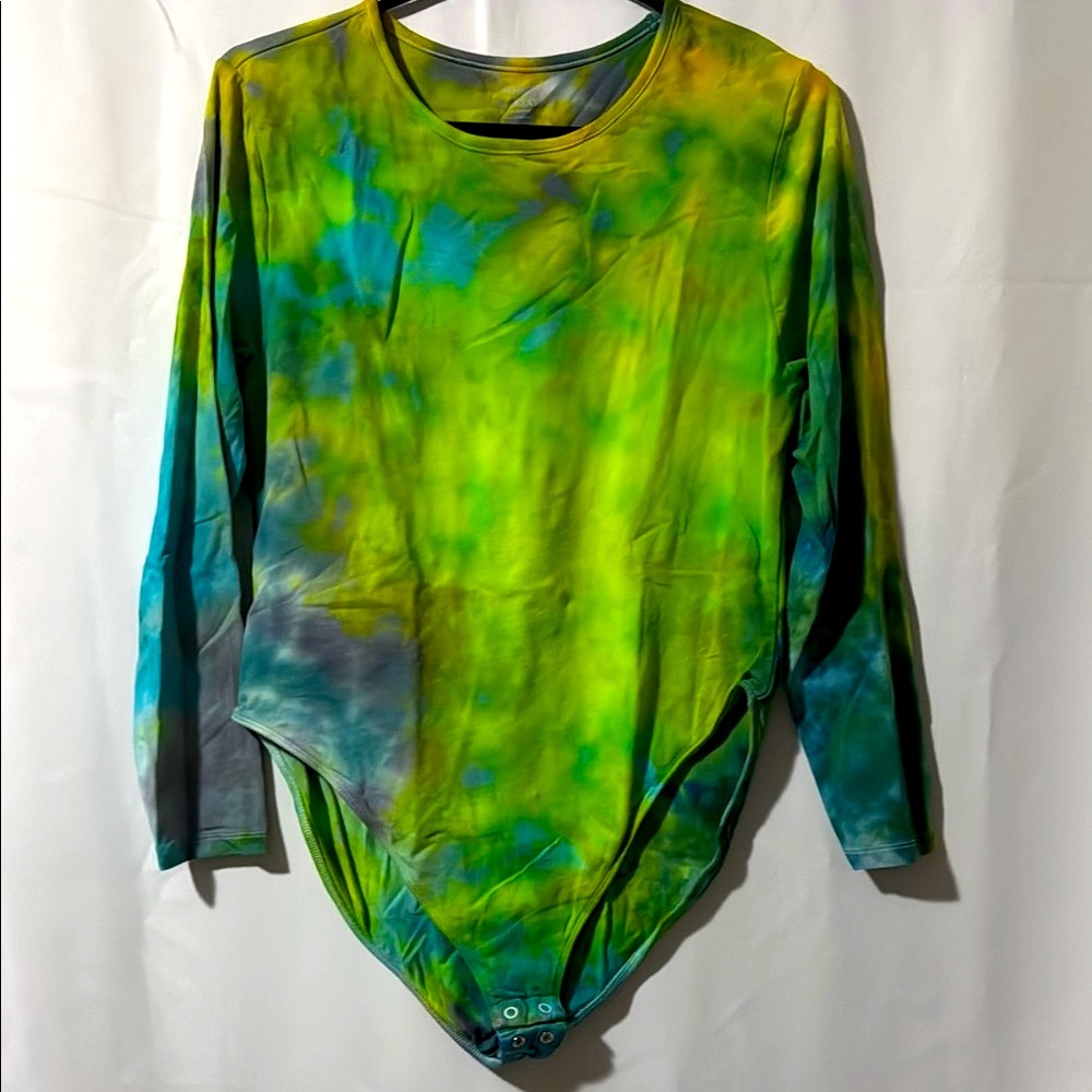 Old Navy - Tie Dye by Gail | Vibrant Tie-Dye Bodysuit Long Sleeve Top